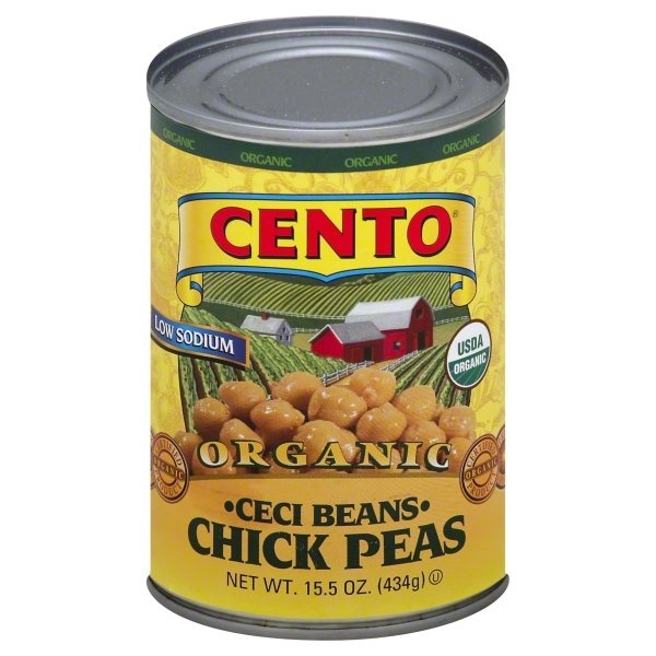 slide 1 of 2, Cento Chick Peas, Ceci Beans, Organic, 15.5 oz