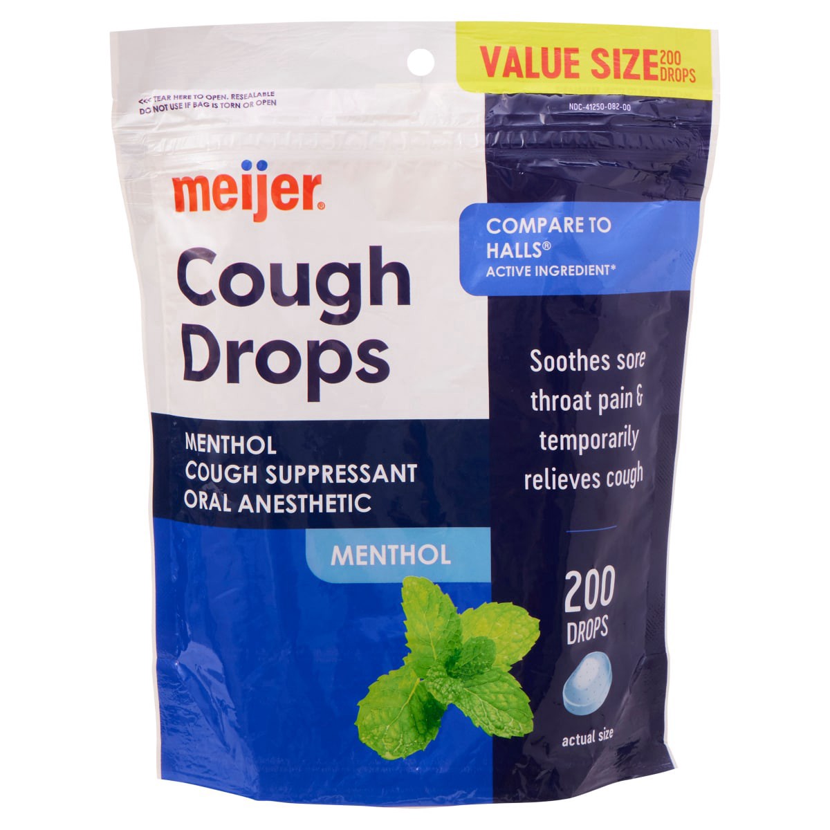 slide 1 of 9, Meijer Menthol Cough Drops, 200 ct