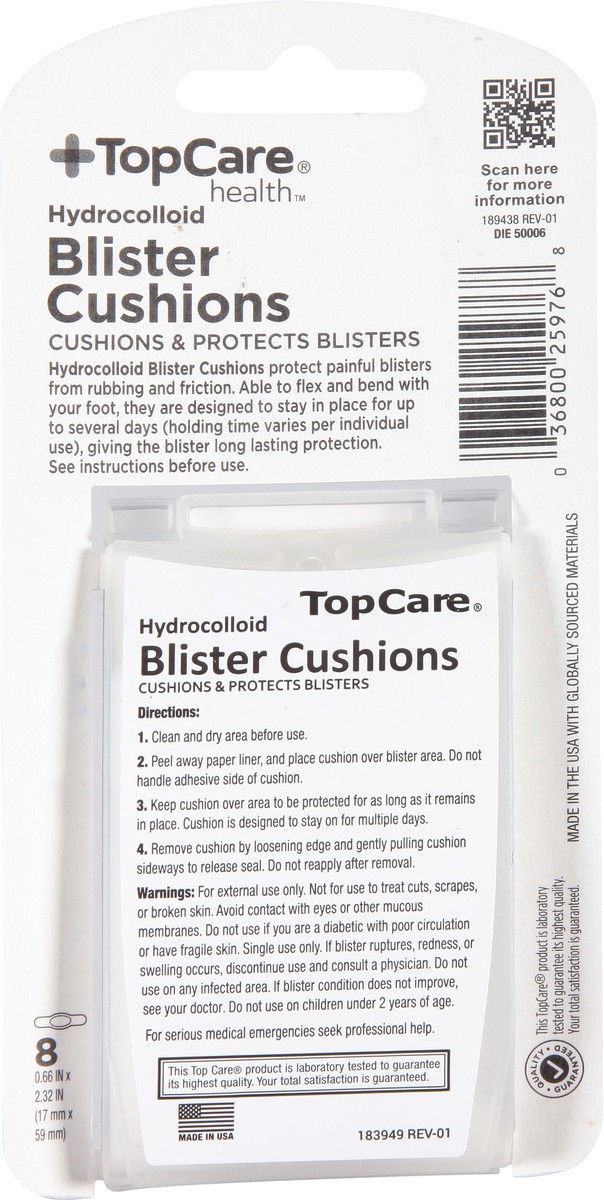 slide 2 of 9, TopCare Health Hydrocolloid Blister Cushions 8 ea, 8 ct