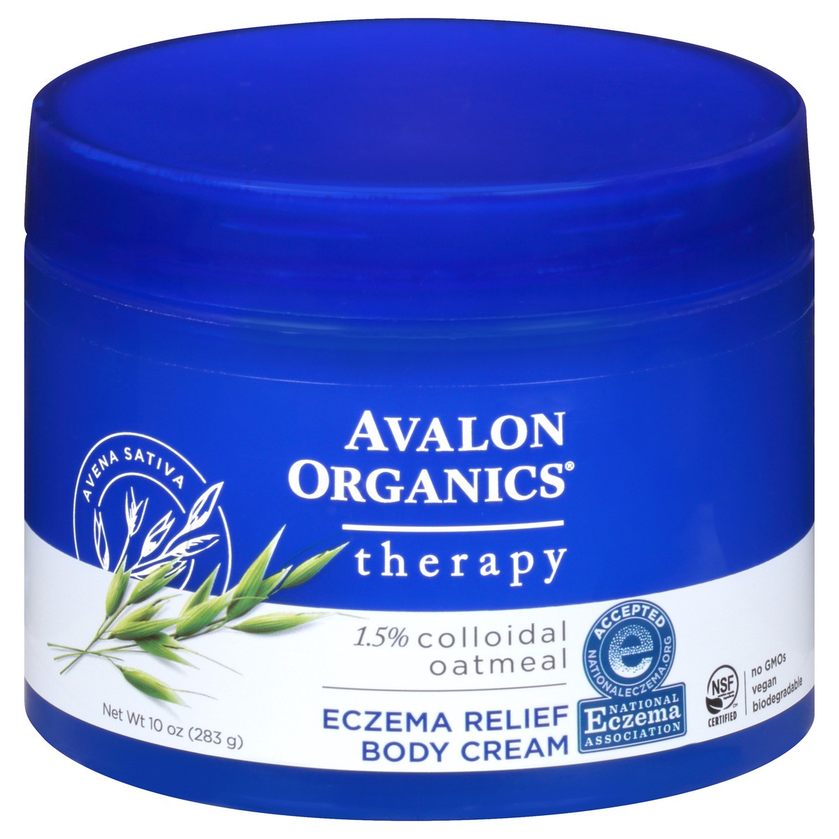 slide 1 of 7, Avalon Organics Therapy Eczema Relief Body Cream 10 oz. Tub, 10 oz