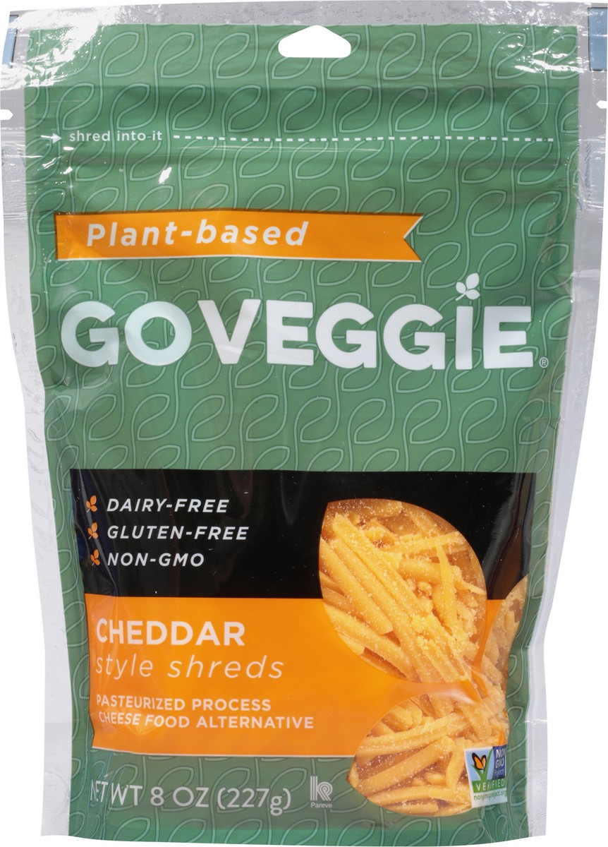 slide 6 of 9, GO VEGGIE Go Veg Plant Based Cheddar Shreds, 8 oz