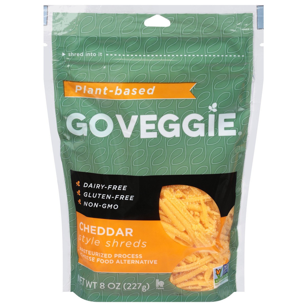 slide 1 of 9, GO VEGGIE Go Veg Plant Based Cheddar Shreds, 7 oz