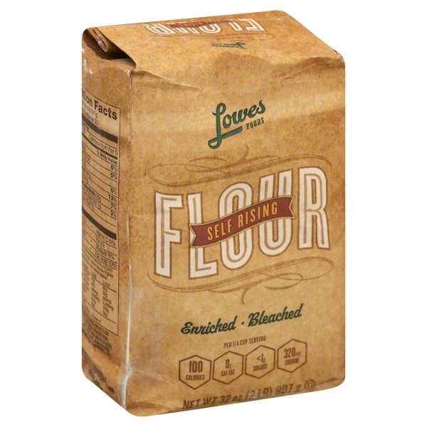 slide 1 of 1, Lowes Foods Flour Self Rising Bleached, 2 lb