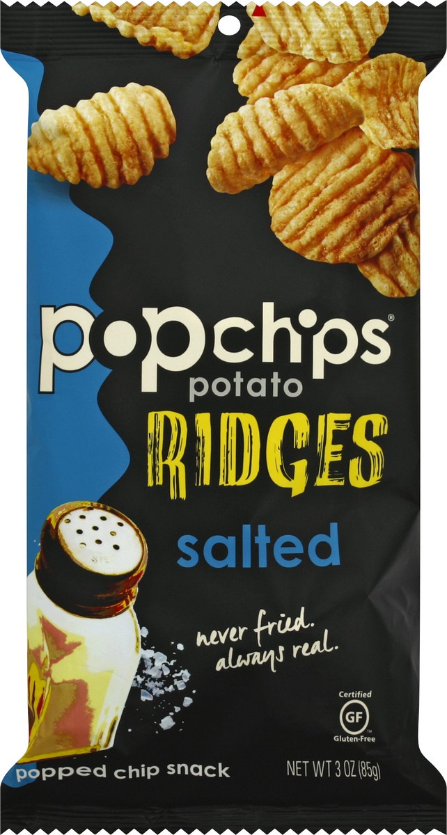 slide 5 of 5, popchips Ridges Salted, 3 oz