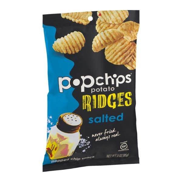 slide 1 of 5, popchips Ridges Salted, 3 oz