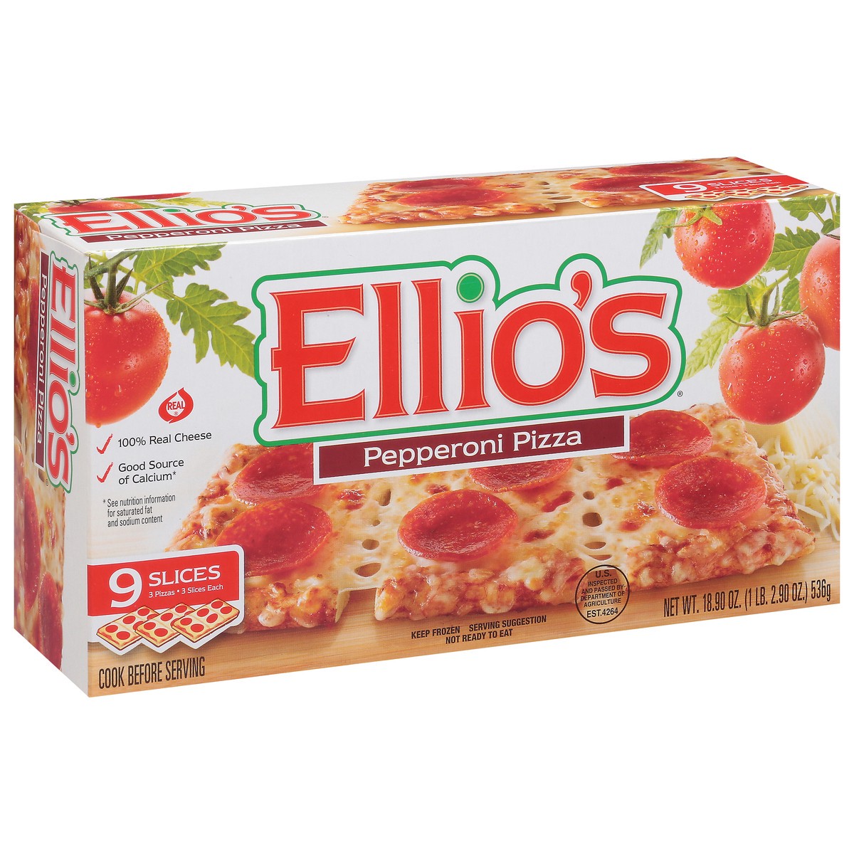 slide 2 of 9, Ellio's Pepperoni Pizza 9 ea, 9 ct