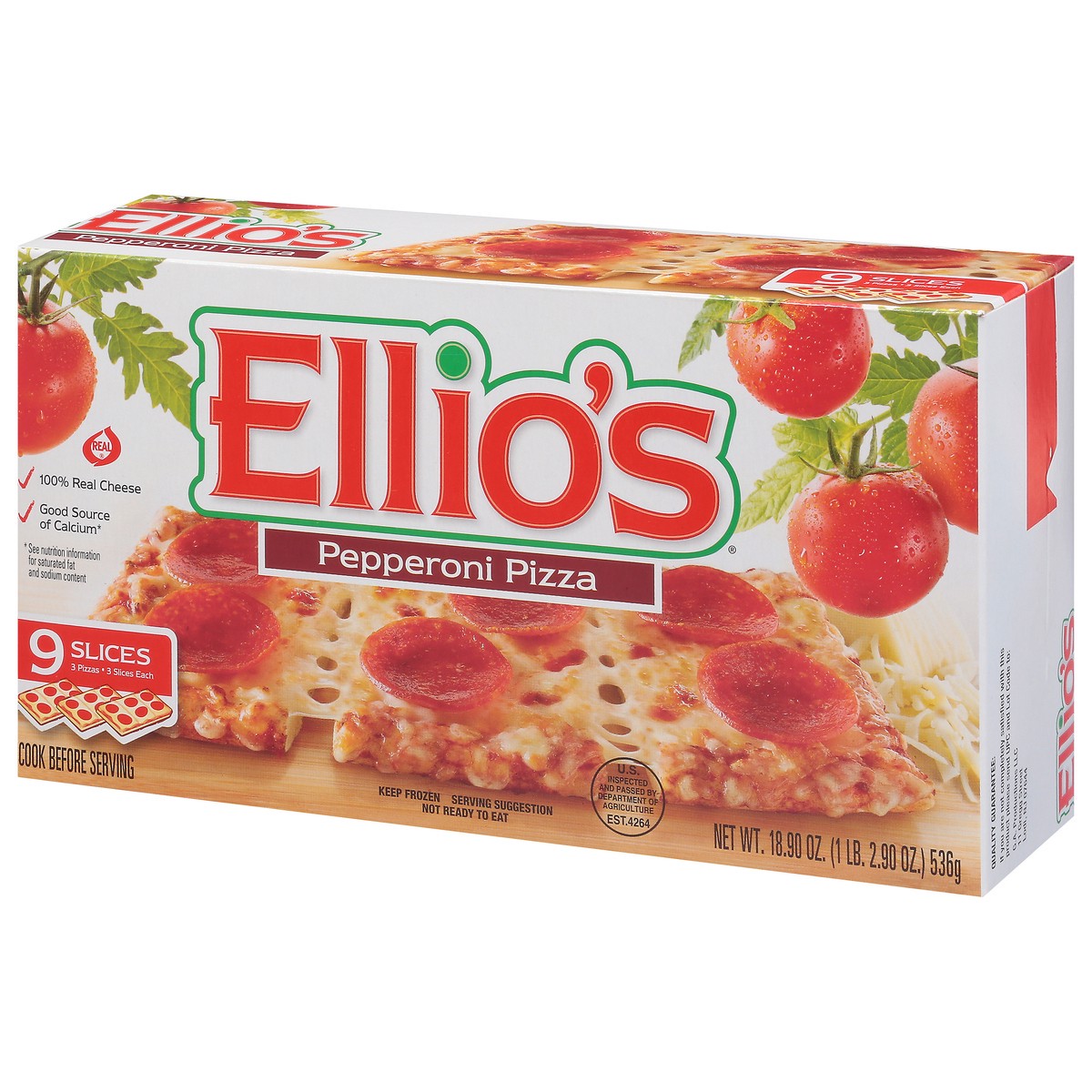 slide 3 of 9, Ellio's Pepperoni Pizza 9 ea, 9 ct