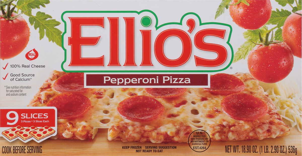 slide 6 of 9, Ellio's Pepperoni Pizza 9 ea, 9 ct