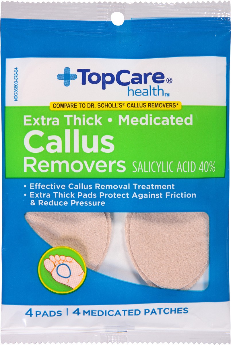 slide 7 of 14, TopCare Health Extra Thick Medicated Callus Removers 4 ea, 4 ct
