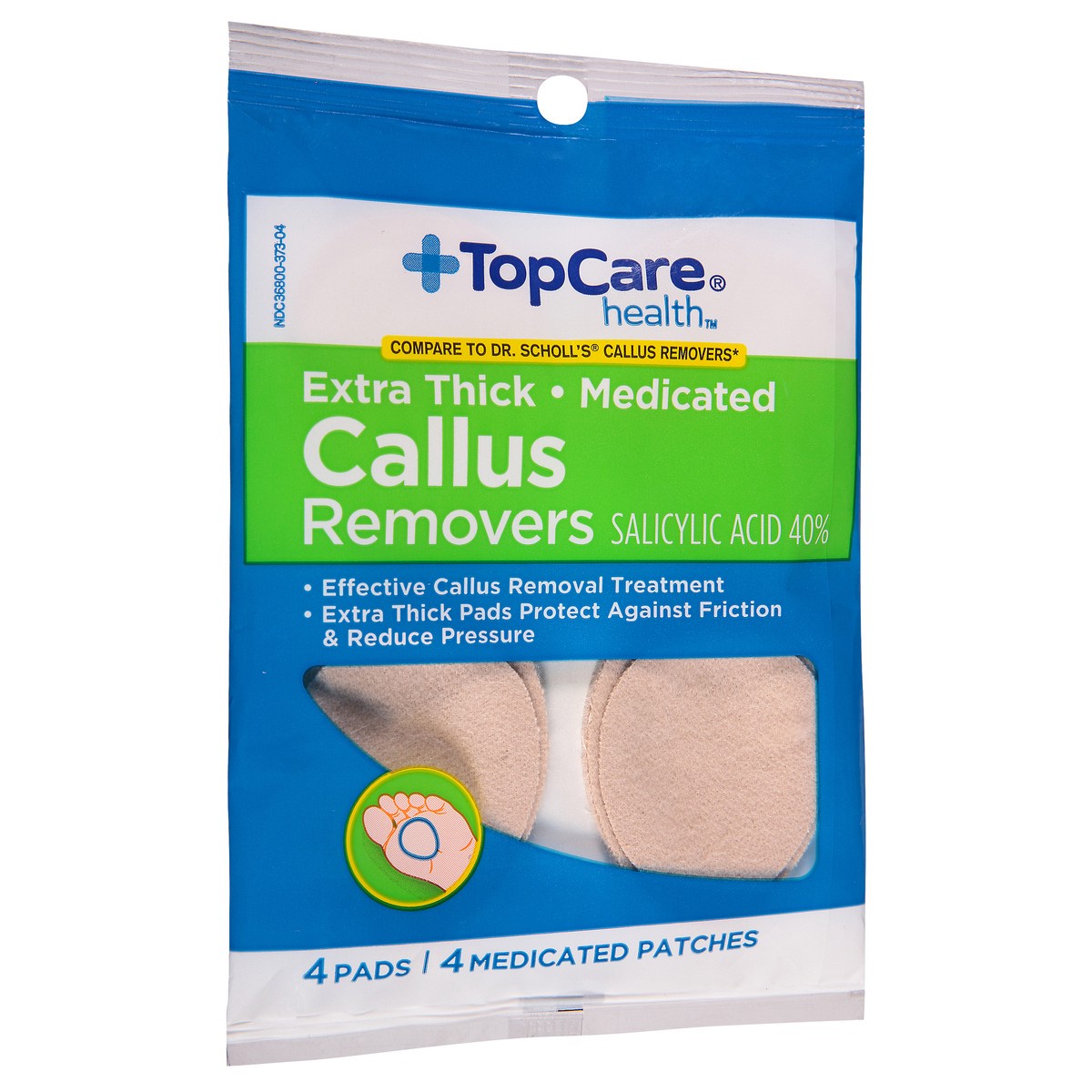 slide 8 of 14, TopCare Health Extra Thick Medicated Callus Removers 4 ea, 4 ct