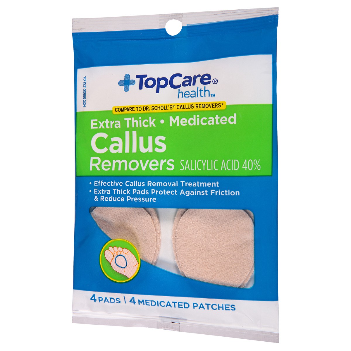 slide 4 of 14, TopCare Health Extra Thick Medicated Callus Removers 4 ea, 4 ct