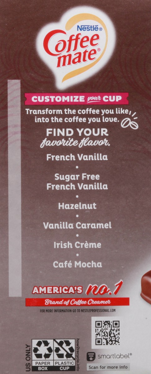 slide 4 of 14, NESTLE COFFEE MATE Coffee Creamer Salted Caramel Chocolate Flavor, Liquid Creamer Singles, 0.375 fl oz, 50 Count., 18.70 fl oz