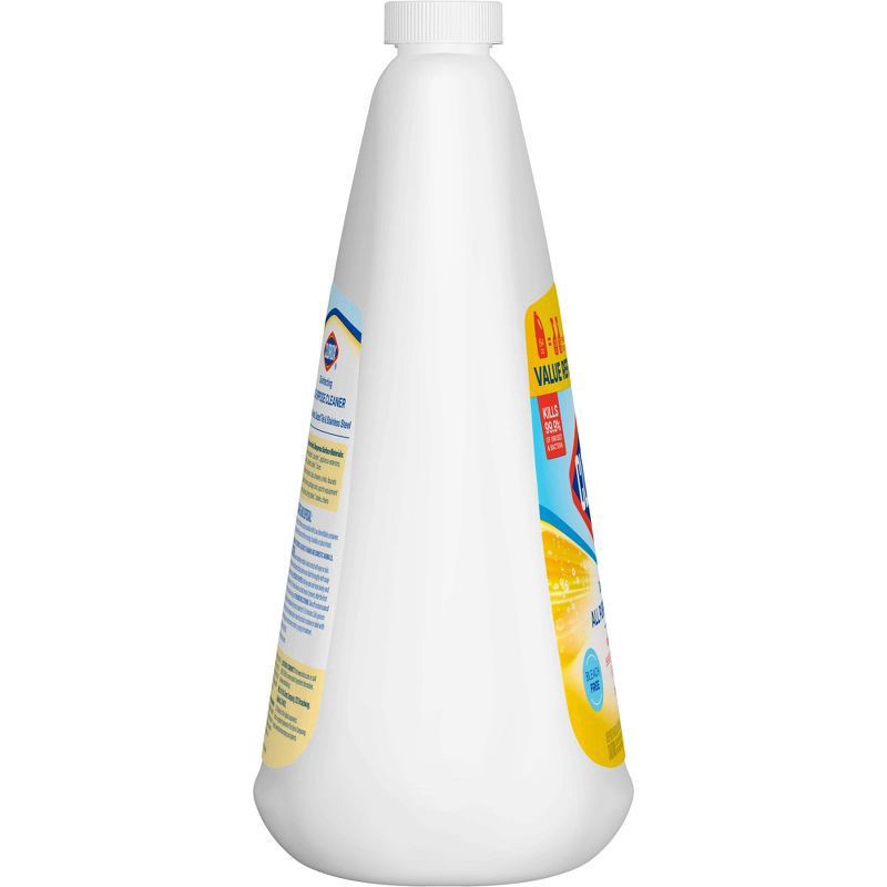 slide 2 of 14, Clorox Disinfecting All Purpose Cleaner, Bleach Free, Crisp Lemon, Refill, 64 Fluid Ounces, 64 fl oz