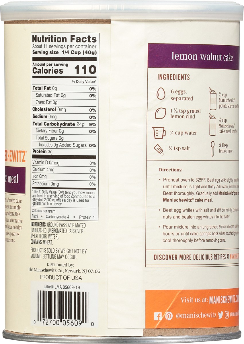 slide 7 of 9, Manischewitz Cake Meal 16 oz, 16 oz