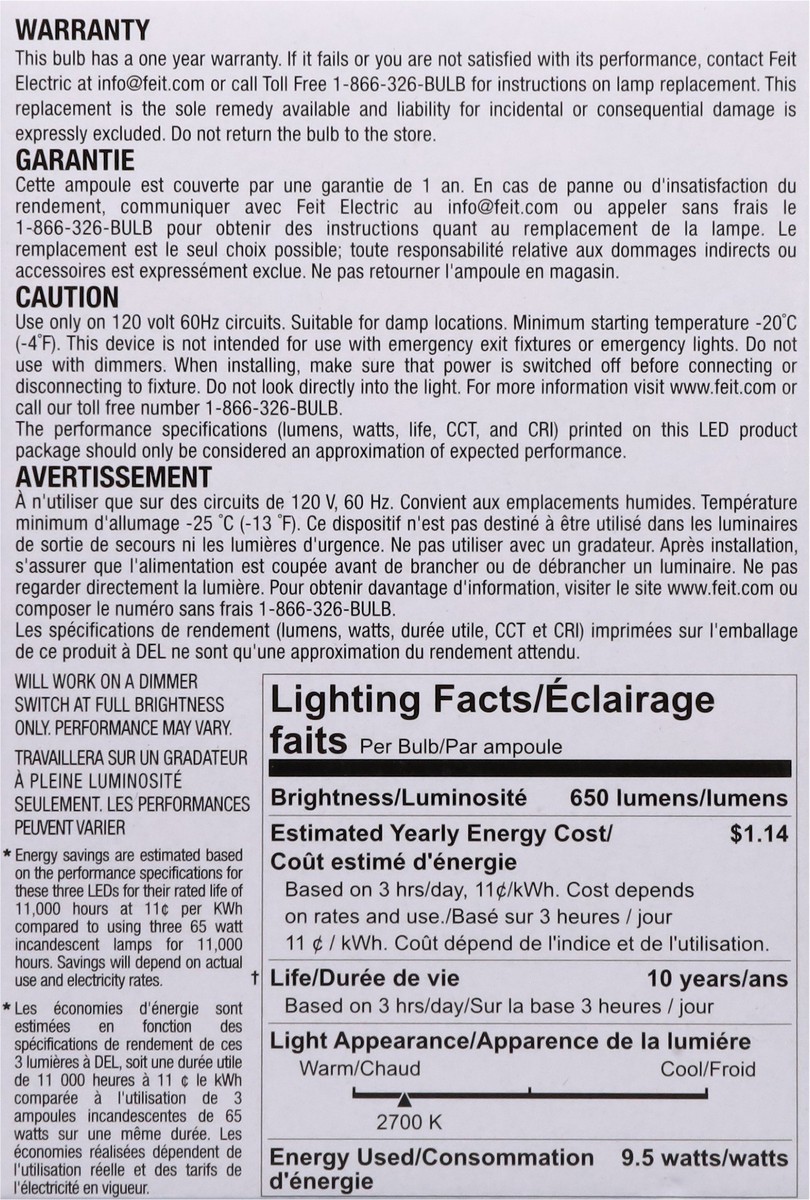 slide 8 of 12, Feit Electric 65 Watts LED Soft White Flood Bulbs 3 ea, 3 ct