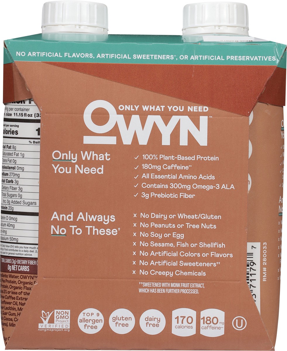 slide 2 of 13, OWYN Zero Sugar Dairy-Free Double Shot Caramel Macchiato Flavored Coffee Shakes 4 - 11.15 fl oz Bottles, 4 ct