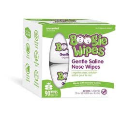 Boogie Unscented Gentle Saline Nose Wipes - 90 ct