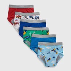 Hanes Toddler Boys' 6 Pack Training Briefs - Colors May Vary, 2T-3T