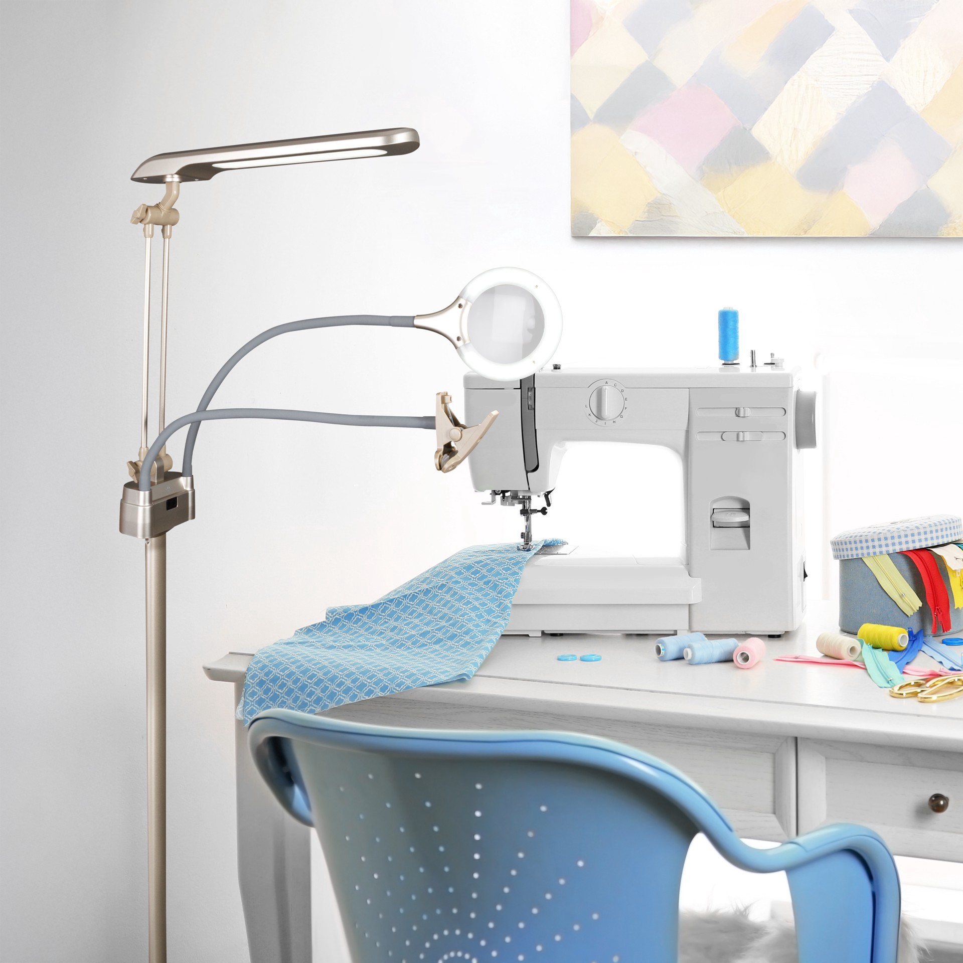 slide 2 of 11, Ott Lite Ottlite Ultimate Led 3-In-1 Creative Station With Magnifier, 18 in x 3.5 in