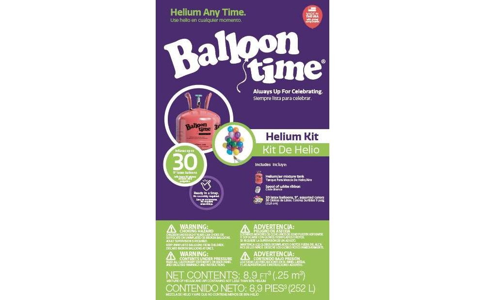 slide 3 of 5, Balloon Time Standard Helium Balloon Kit, 1 ct