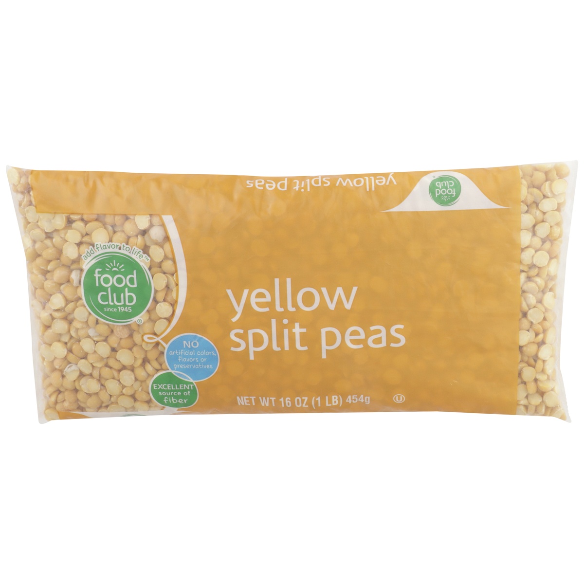 slide 1 of 1, Food Club Yellow Split Peas, 1 lb