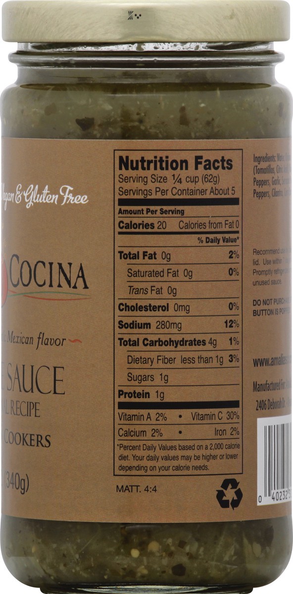 slide 3 of 11, Amalia's Cocina Chili Sauce 12 oz, 12 oz