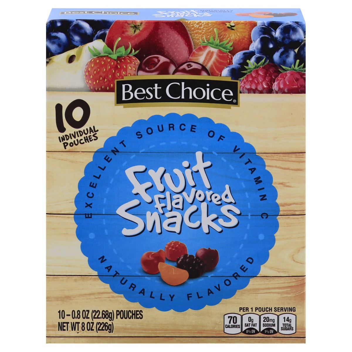 slide 1 of 1, Best Choice Assorted Fruit Shape Snacks, 10 ct