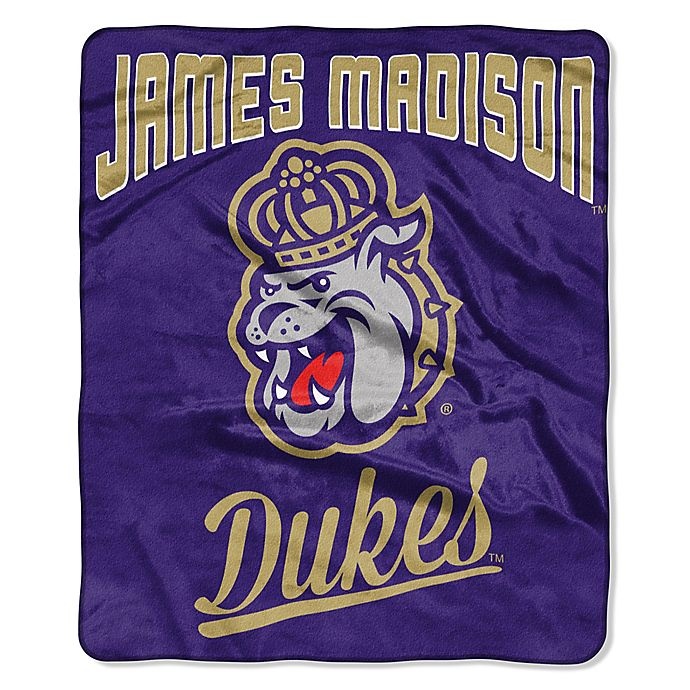 slide 1 of 1, NCAA James Madison University Raschel Throw Blanket, 1 ct