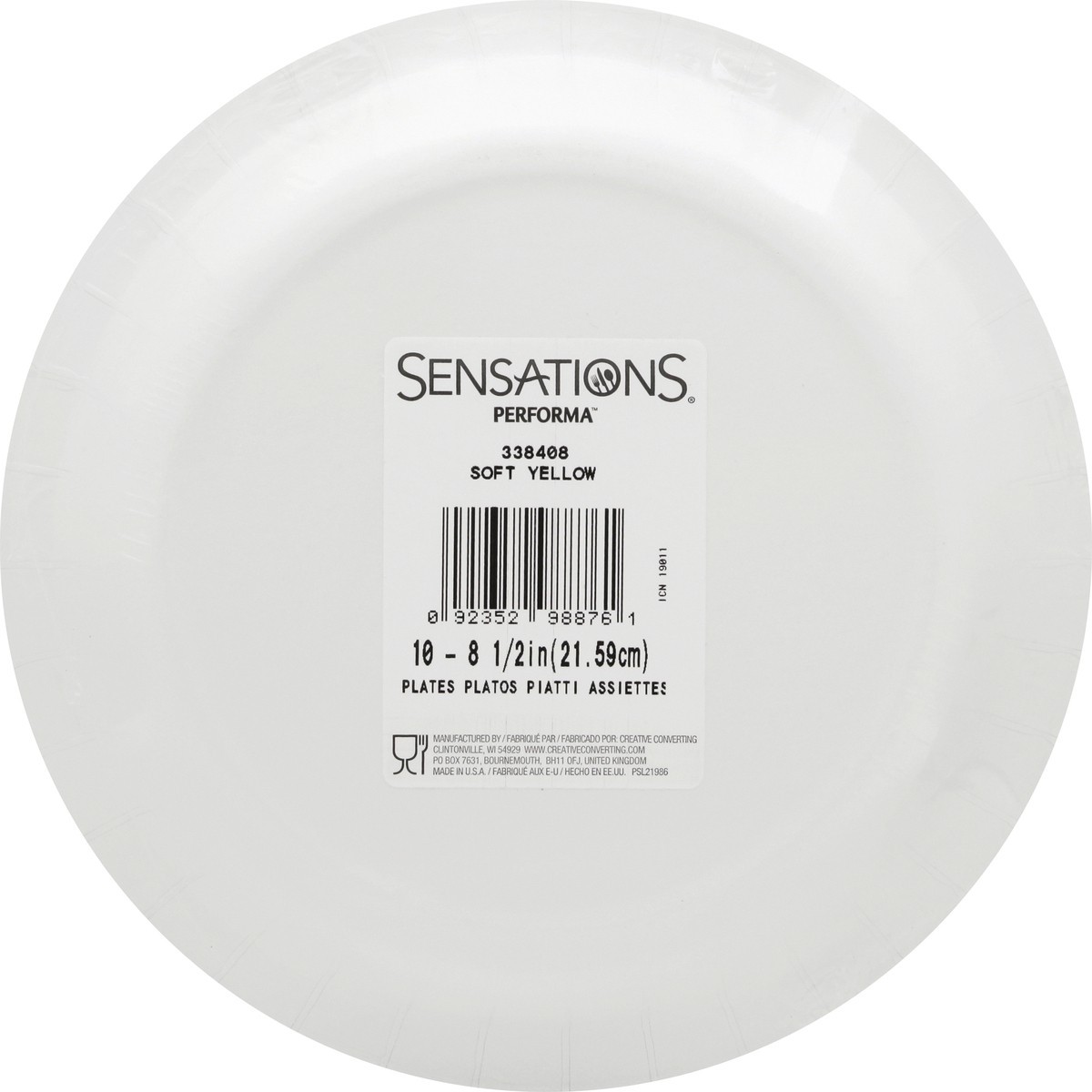 slide 2 of 6, Sensations Performa Dinner Plates - Soft Yellow, 10 ct