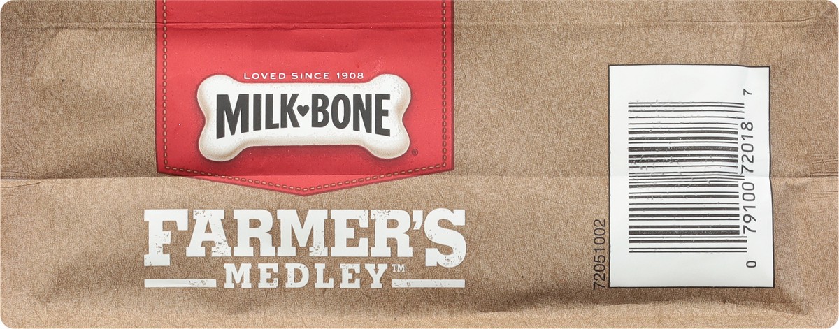 slide 6 of 9, Milk-Bone Farmer's Medley All Sizes Grain Free with Turkey & Pumpkin Treats for Dogs 12 oz, 12 oz