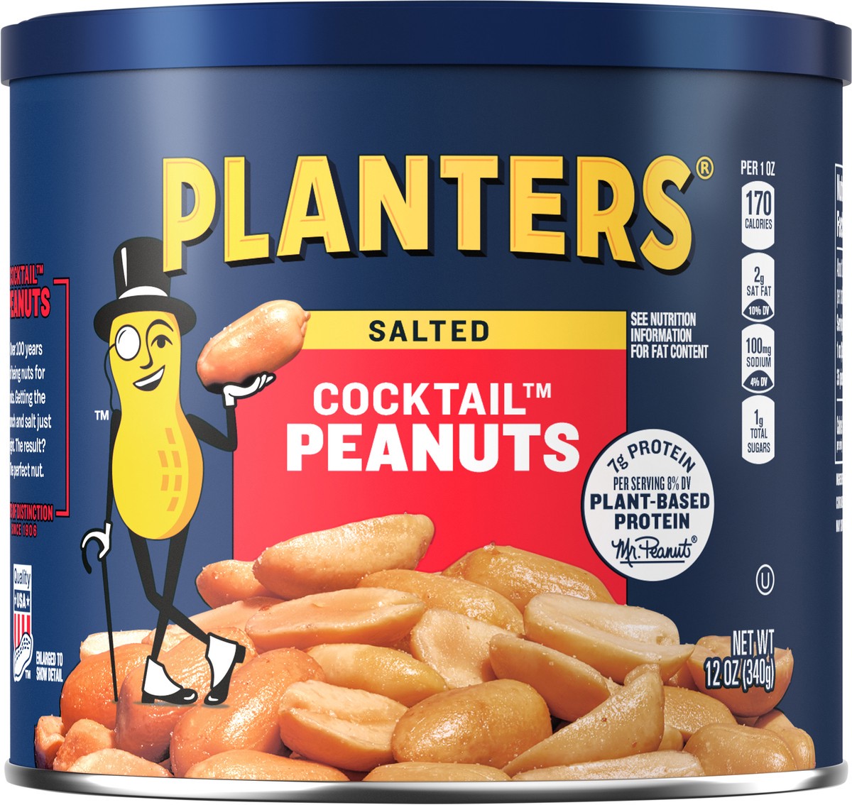 slide 1 of 1, Planters Salted Cocktail Peanuts 12 oz, 12 oz