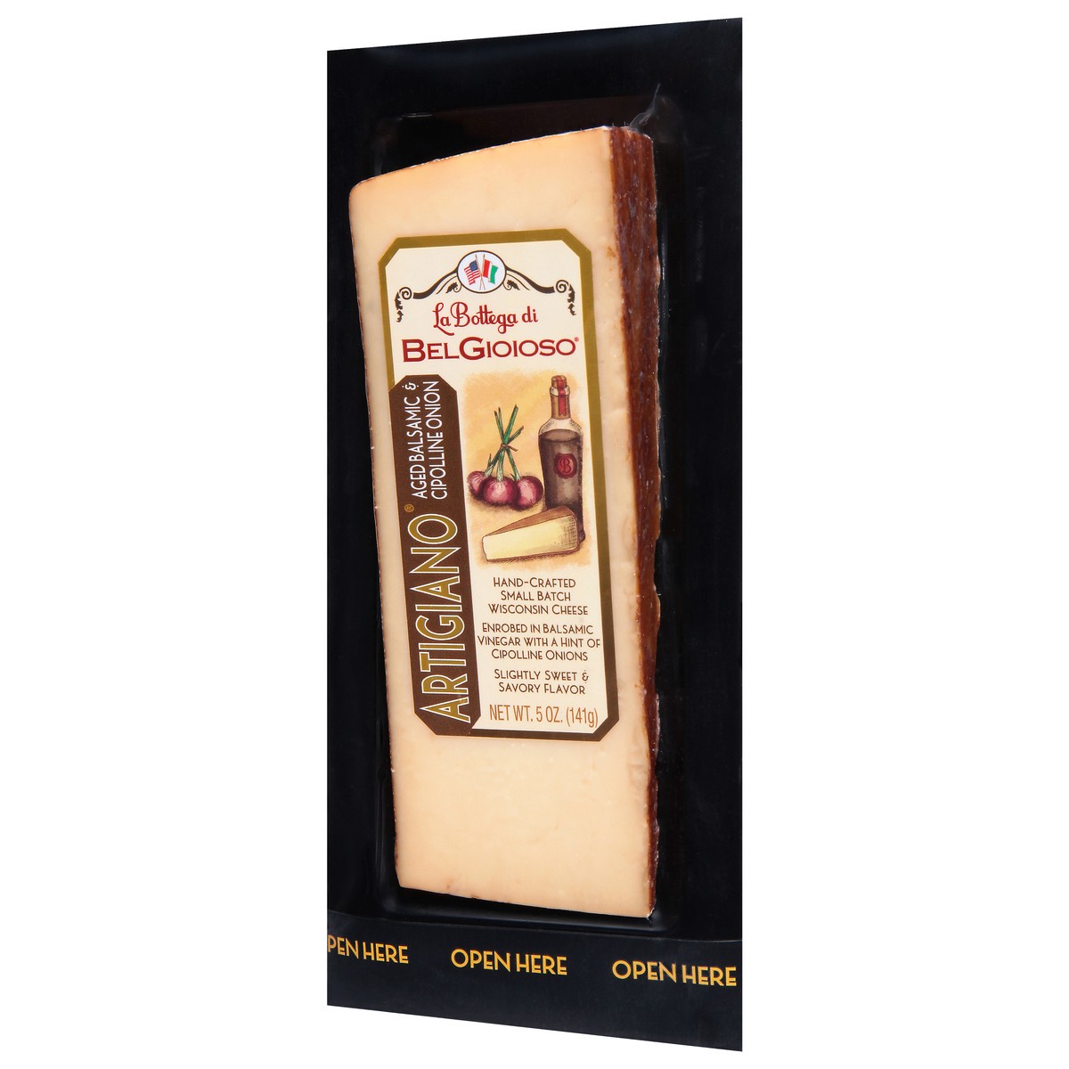 slide 2 of 4, La Bottega BelGioioso Cheese, Artigiano, Aged Balsamic & Cipolline Onion, 5 oz