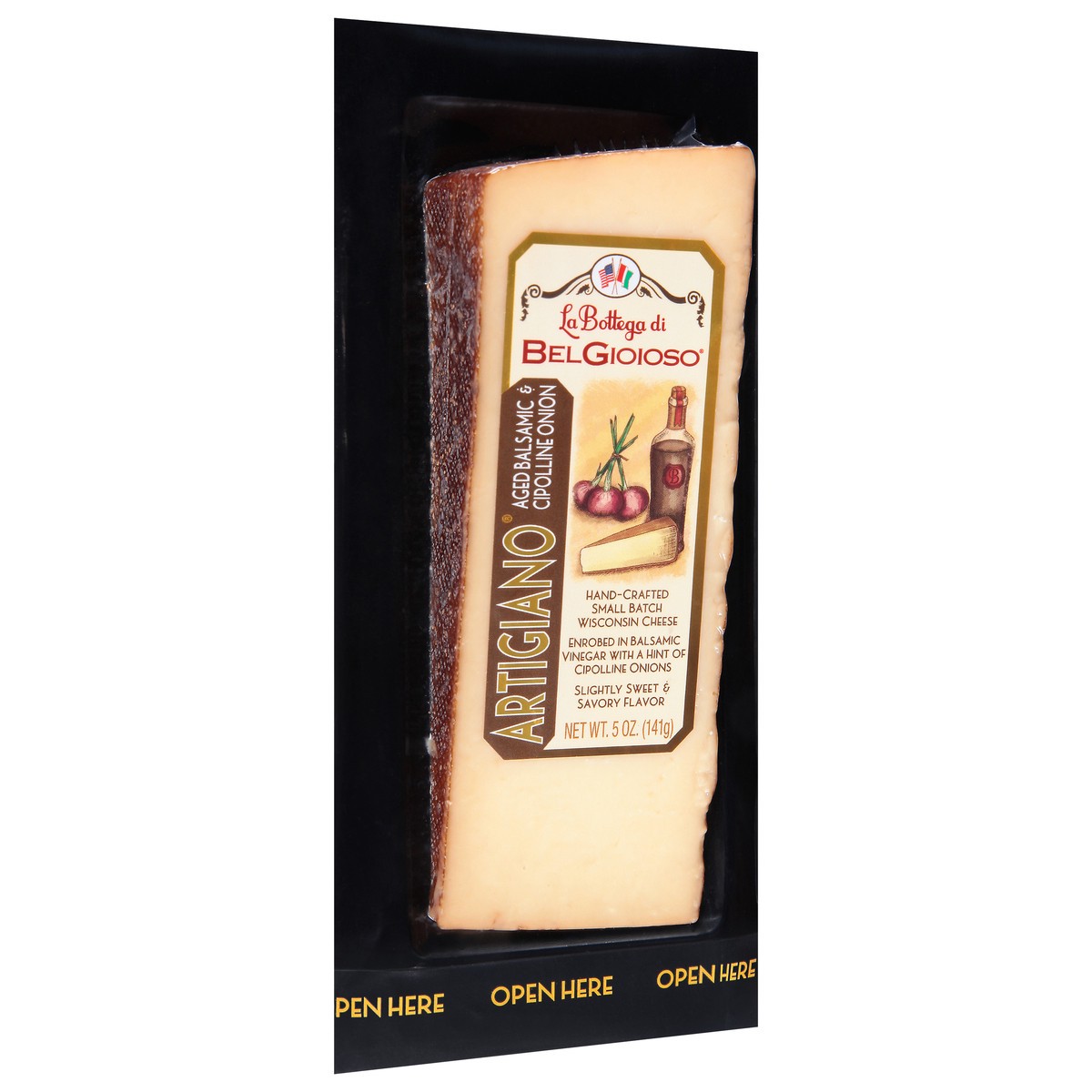 slide 4 of 4, La Bottega BelGioioso Cheese, Artigiano, Aged Balsamic & Cipolline Onion, 5 oz