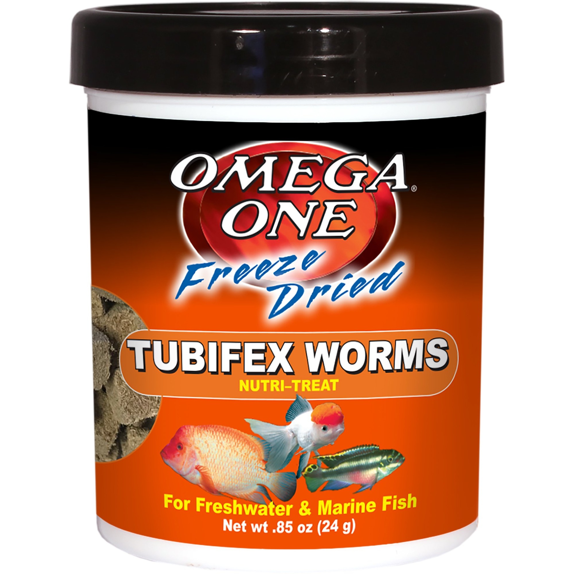 slide 1 of 1, Omega One Freeze Dried Tubifex Worms, 0.85 oz