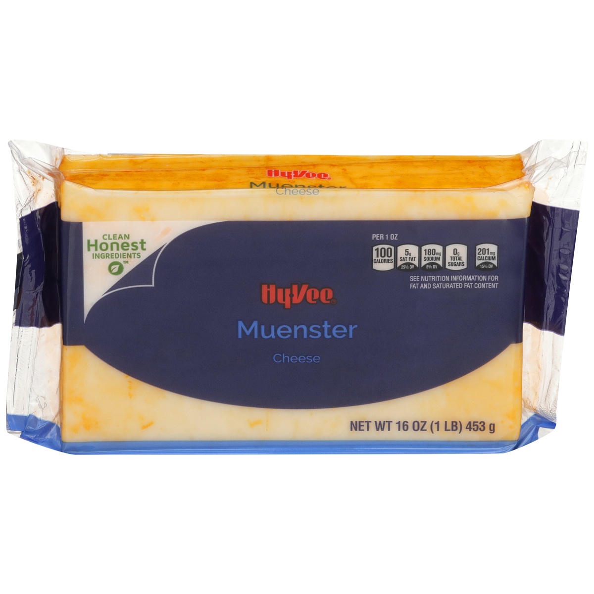 slide 1 of 1, Hy-vee Muenster Cheese, 16 oz