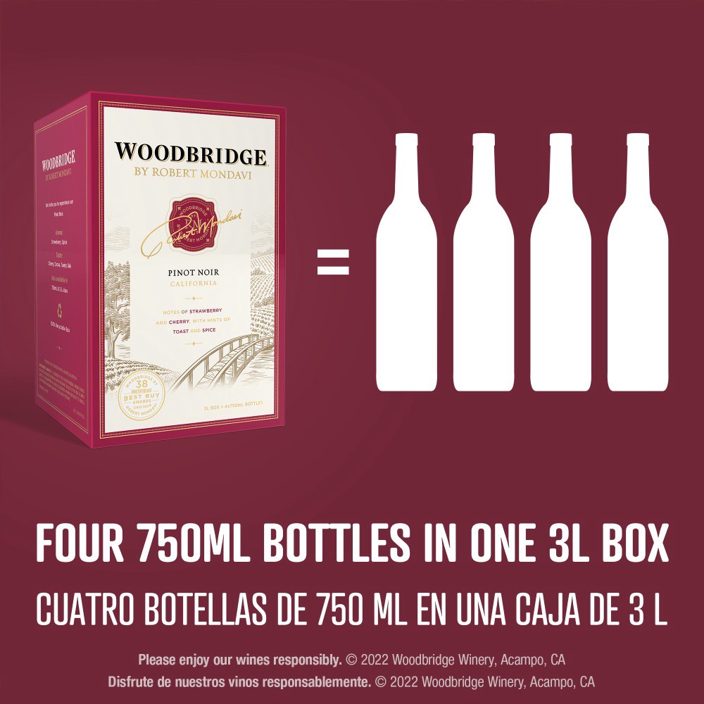 slide 5 of 7, Woodbridge by Robert Mondavi Pinot Noir, 3000 ml