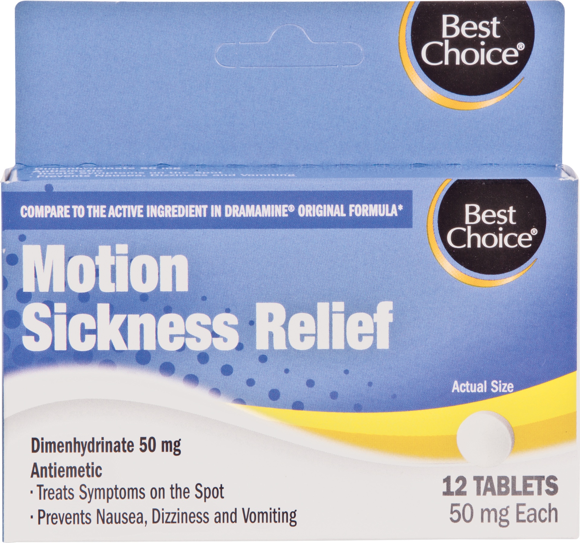 slide 1 of 1, Best Choice Travel Sickness Tablets, 12 ct