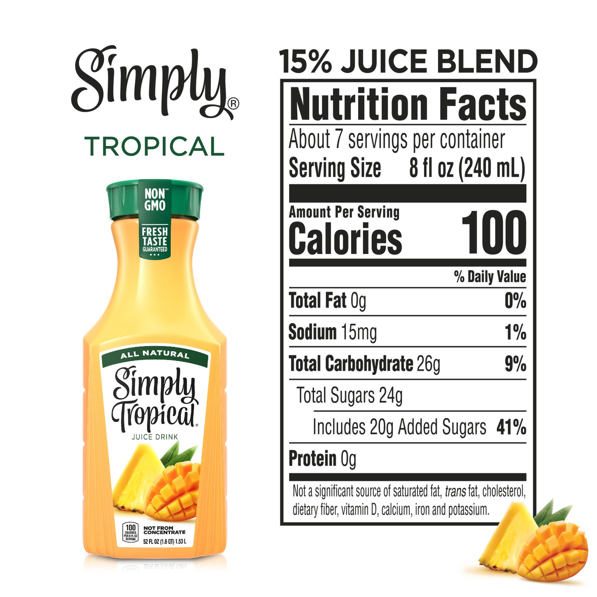 slide 7 of 11, Simply Tropical Bottle, 52 fl oz, 1 ct