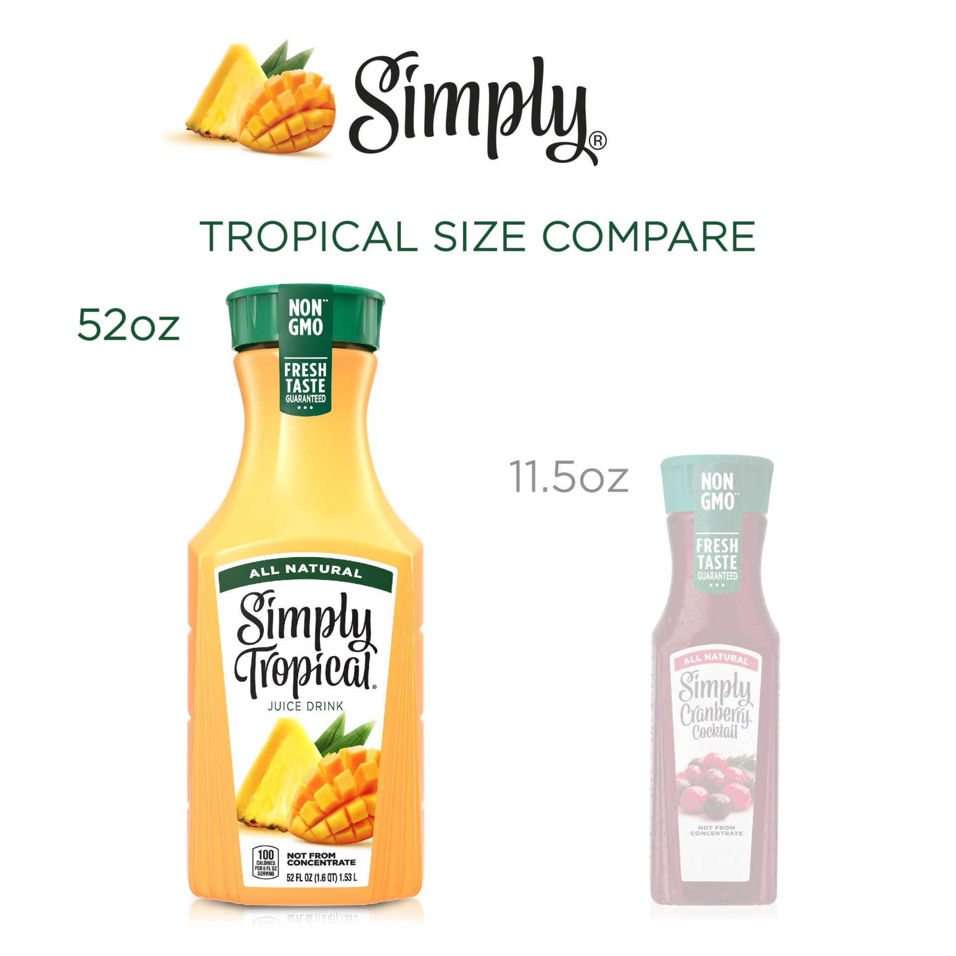 slide 6 of 11, Simply Tropical Bottle, 52 fl oz, 1 ct