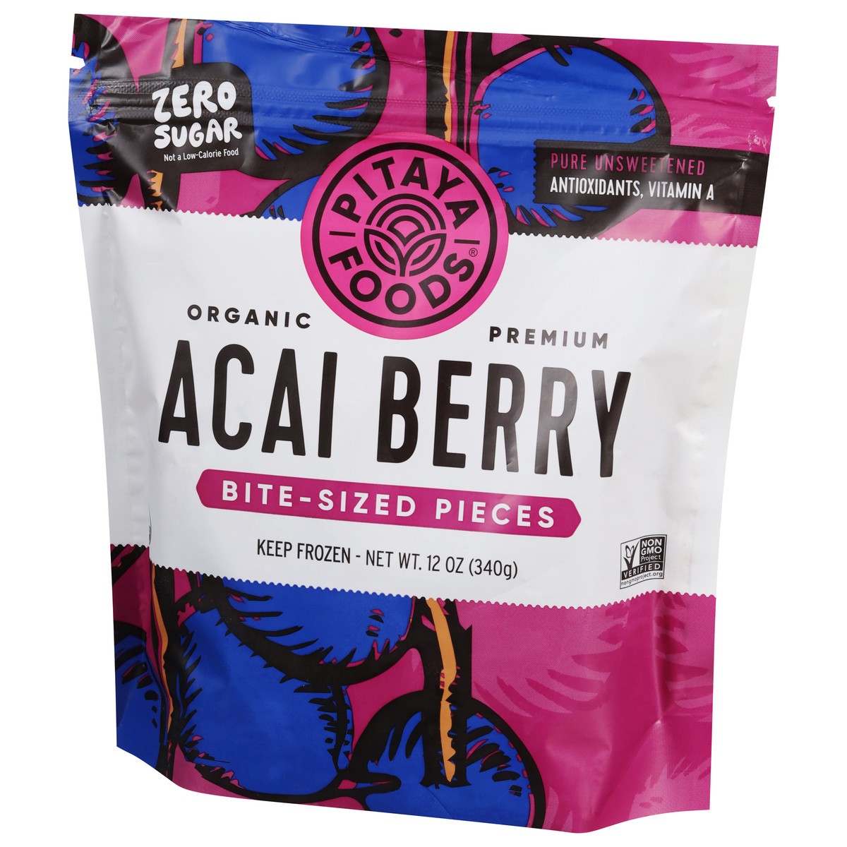 slide 12 of 12, Pitaya Bite Size Acai Berry Pieces, 12 oz