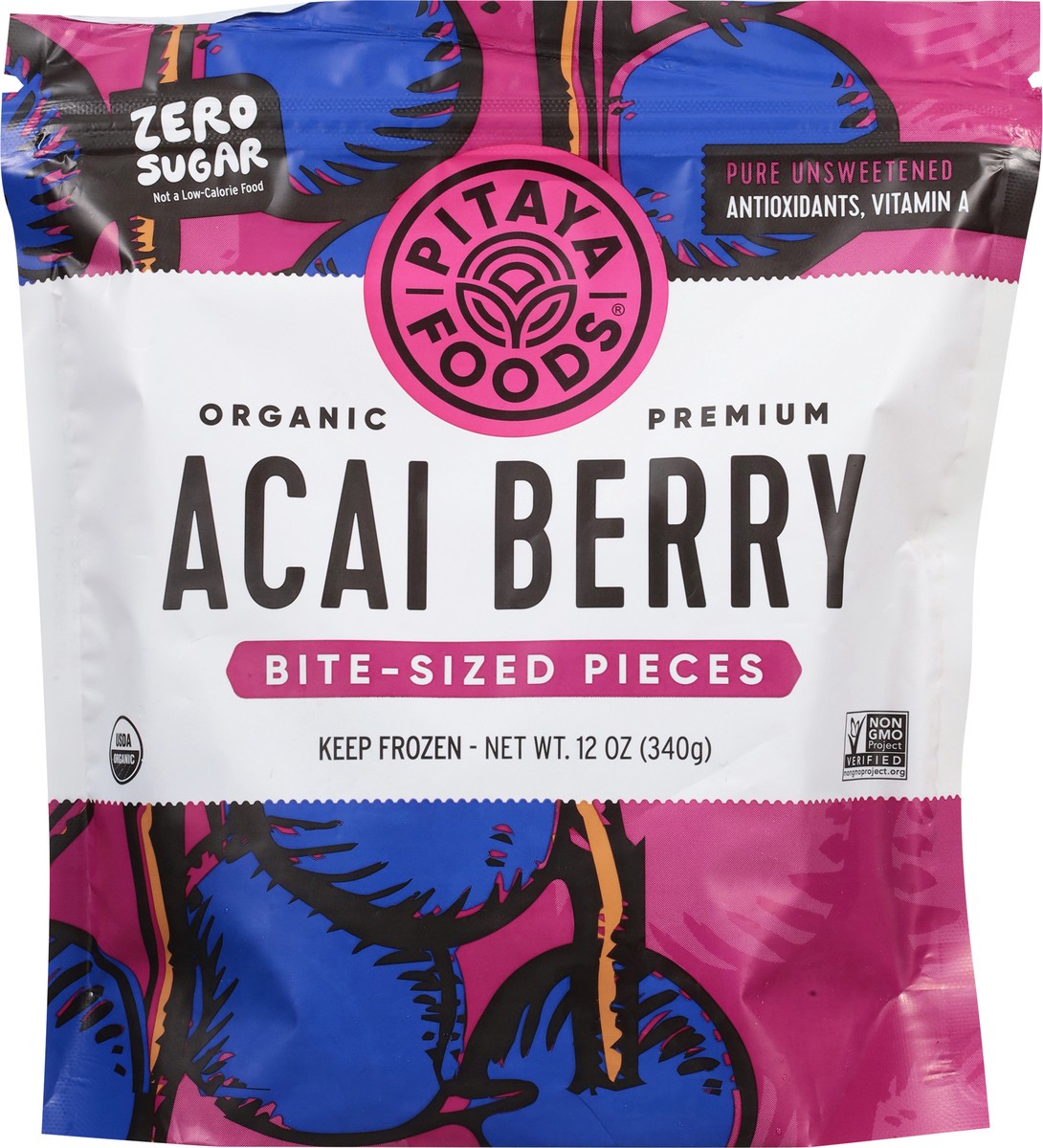 slide 7 of 12, Pitaya Bite Size Acai Berry Pieces, 12 oz