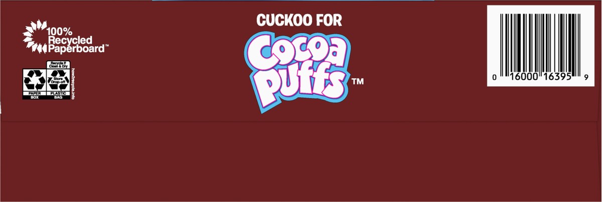 slide 7 of 9, Cocoa Puffs, Chocolate Breakfast Cereal with Whole Grains, Family Size, 28.5 oz, 28.5 oz
