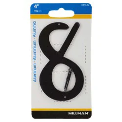 Hillman 4" Nail-On Aluminum House Number 8