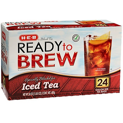 slide 1 of 1, H-E-B Ready to Brew Black Tea Gallon Tea Bags - 24 ct, 24 ct