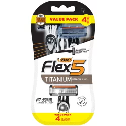 Bic Value Pack Flex 5 Titanium Ultra-Thin Blade Razors