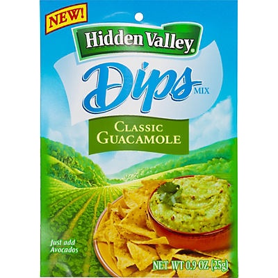 slide 1 of 1, Hidden Valley Classic Guacamole Dip Mix, 0.9 oz