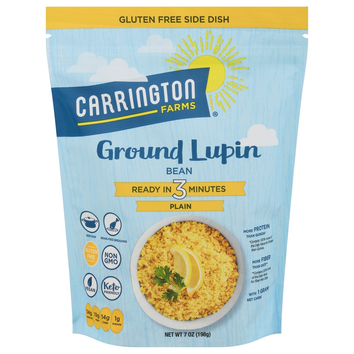 slide 6 of 14, Carrington Farms Ground Lupin Bean Plain, 7 oz