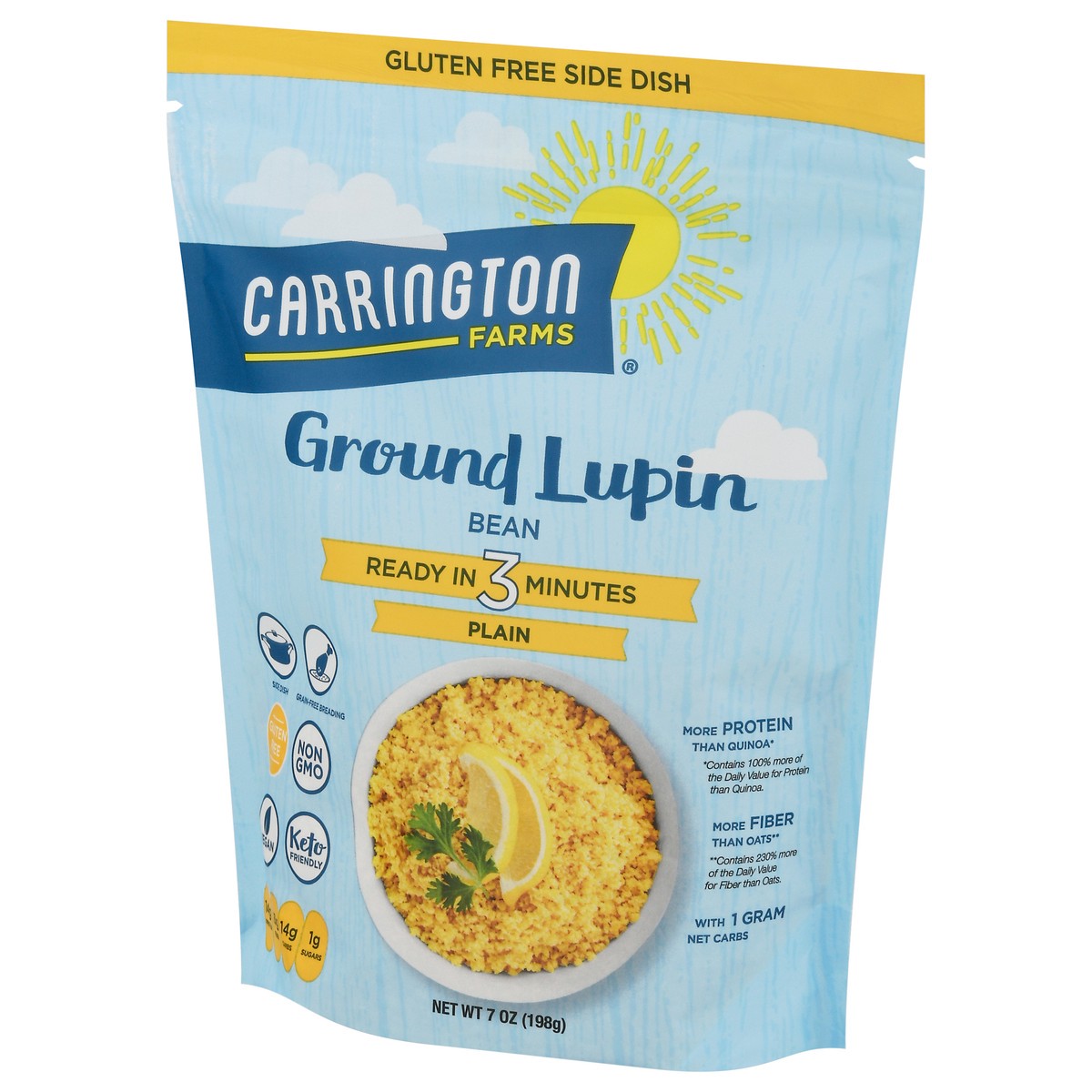 slide 7 of 14, Carrington Farms Ground Lupin Bean Plain, 7 oz