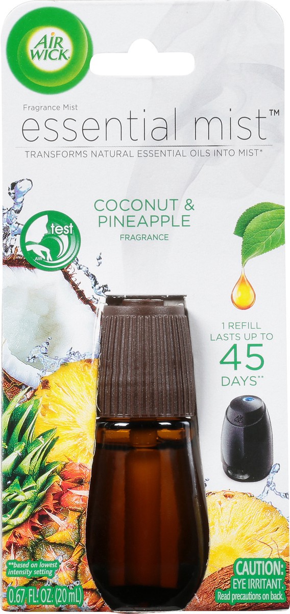 slide 6 of 9, AIR WICK Essential Mist - Refill Coconut & Pineapple, 0.67 fl oz