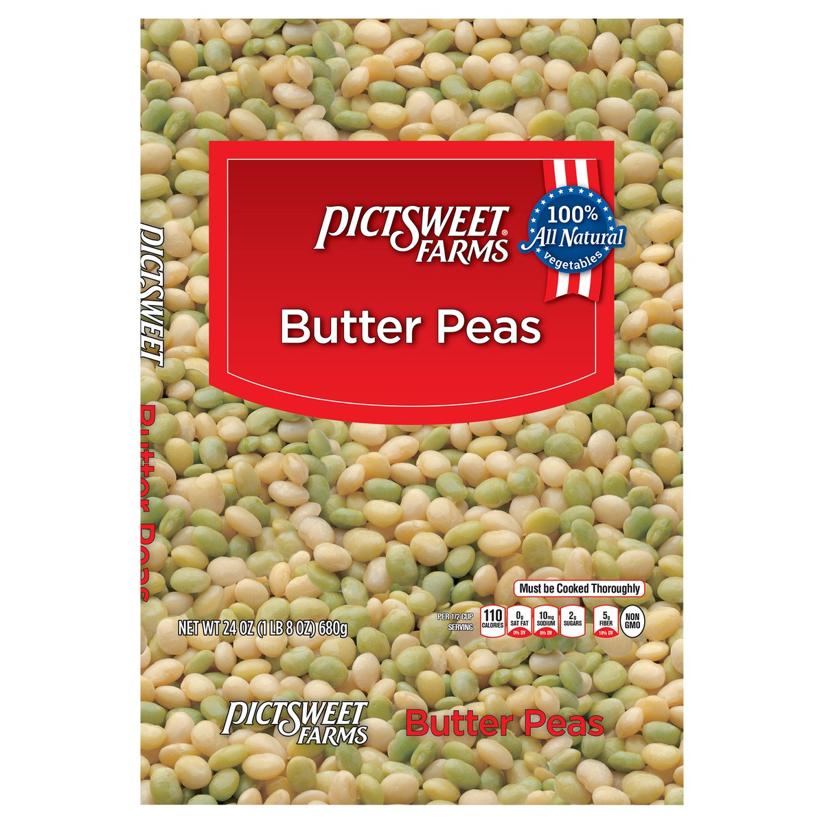 slide 8 of 8, PictSweet Butter Peas, 24 oz